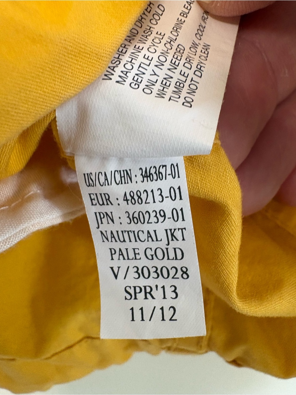 Y2K Gap Yellow Hooded Button-Up Anorak Nautical Retro Jacket Sz L 100% Cotton - Picture 6 of 10
